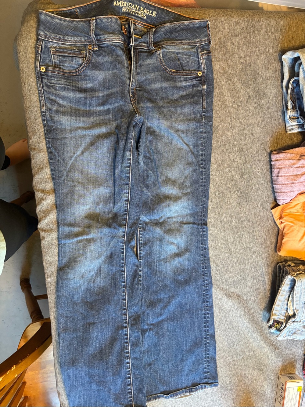 American Eagle Outfitters Women’s Dark Blue Wide Leg Jeans